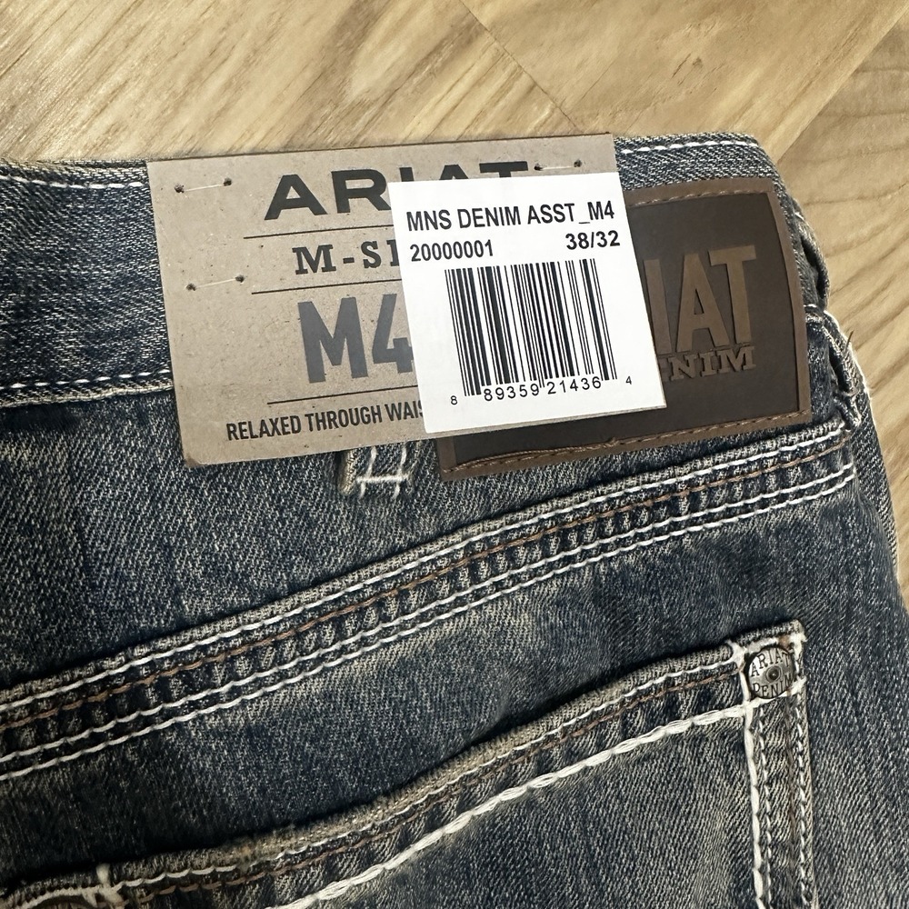 Ariat M4 Relaxed Boot Cut Jeans Mens 38x32 Blue Coltrane Durango 10017511 NWT - Picture 7 of 8